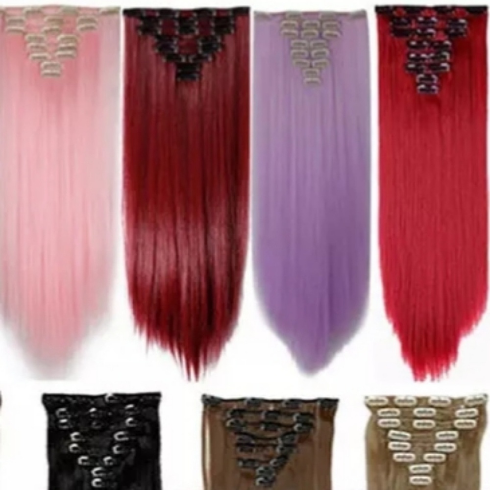 8pc 26 inches hair extensions all color